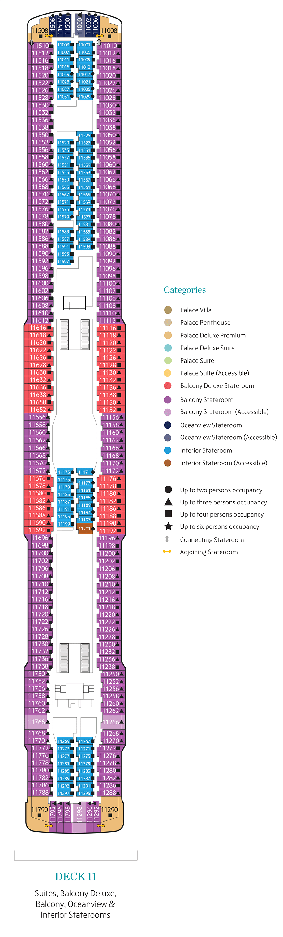 Deck 11 stateroom layout