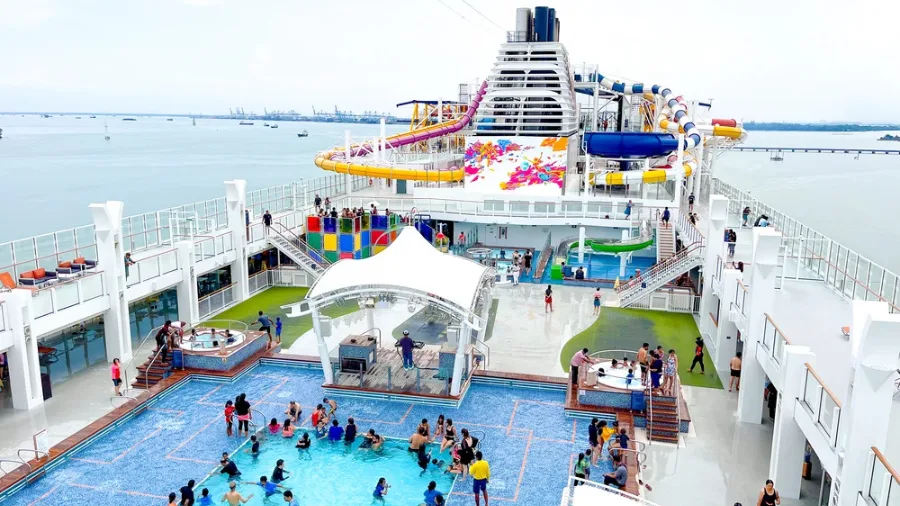 Kids Water Park with slides and splash features