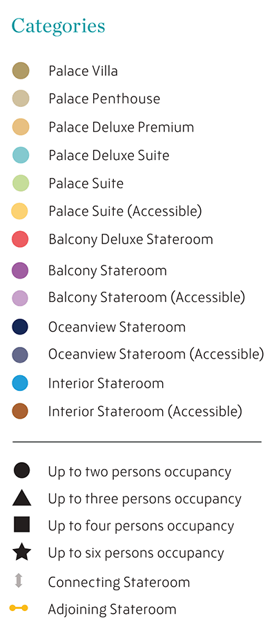 Stateroom Categories (legend)